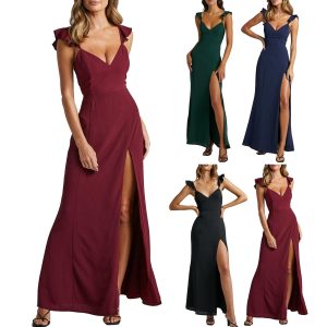 Sexy-Deep-V-Neck-Formal-Occasion-Dresses-for-Women-Solid-Sleeveless-Party-Evening-Long-Dress-Side