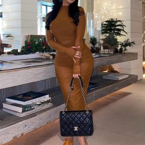 Summer-Long-Dress-Women-Long-Sleeve-Bodycon-Sexy-Mesh-See-Through-Ladies-Dresses-Fashion-Pleated-Woman