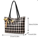 Women-Shoulder-Bag-Rhomboid-Vintage-Totes-Bag-Plaid-PU-Leather-Handbag-Fashion-Large-Capacity-Bag-1