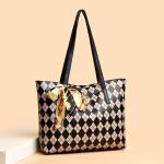 Women-Shoulder-Bag-Rhomboid-Vintage-Totes-Bag-Plaid-PU-Leather-Handbag-Fashion-Large-Capacity-Bag