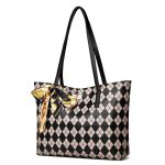 Women-Shoulder-Bag-Rhomboid-Vintage-Totes-Bag-Plaid-PU-Leather-Handbag-Fashion-Large-Capacity-Bag-4