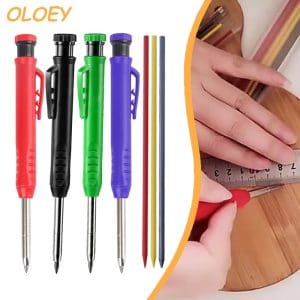 Woodworking-Marker-Carpenter-Pencil-Solid-Woodworking-Tools-Set-6-Refill-Pencil-Sharpener-Deep-Hole-Mechanical-Pencil
